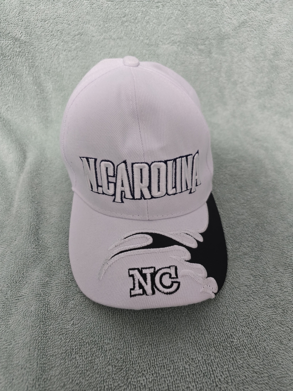 Source Unknown NCAROLINA White and Black Baseball Cap